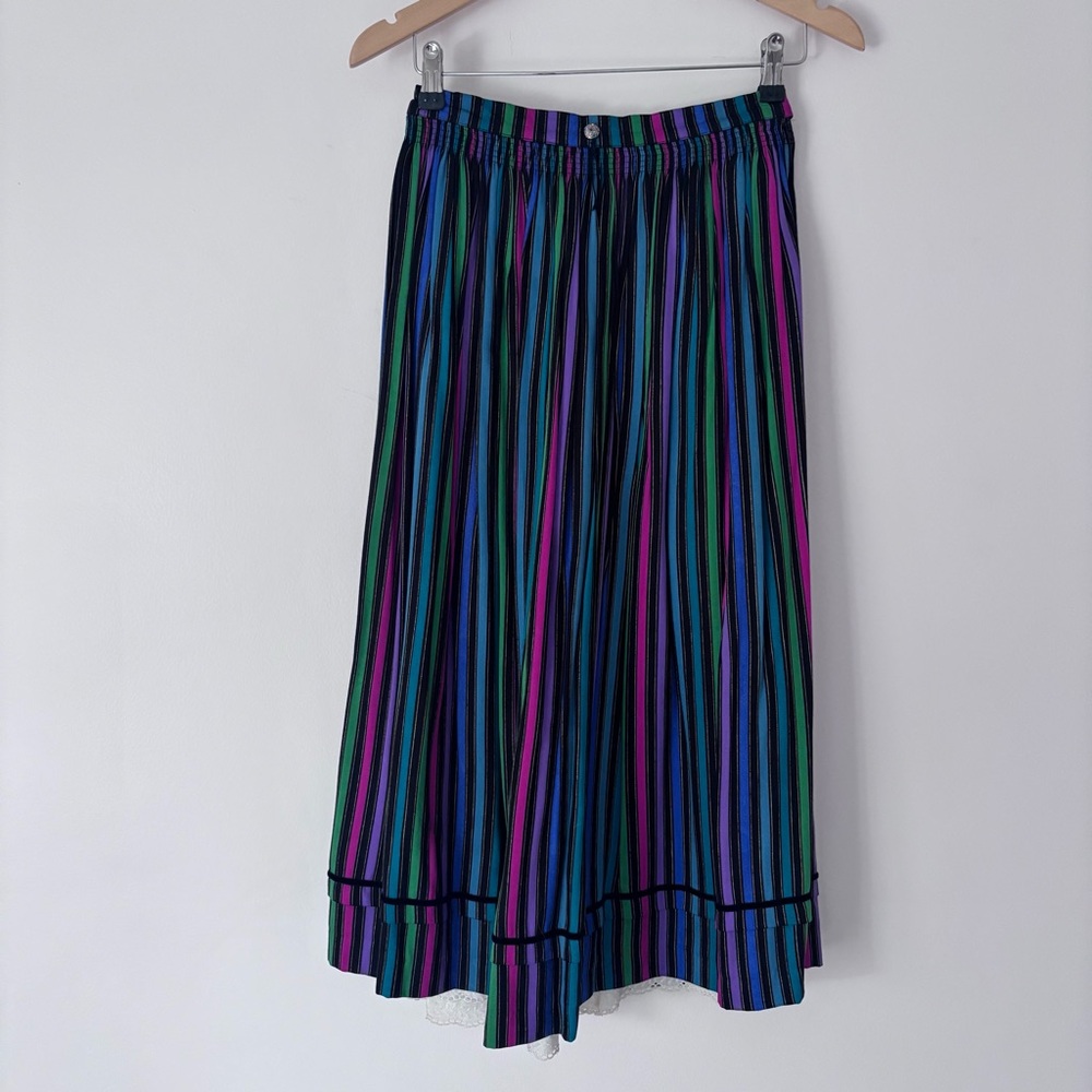 Bavarian Hummel Colorful Striped Maxi Skirt